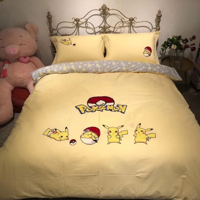 Cozy Pikachu Bedding Set - Pokemon Twin/Queen Size For Kids & Fans