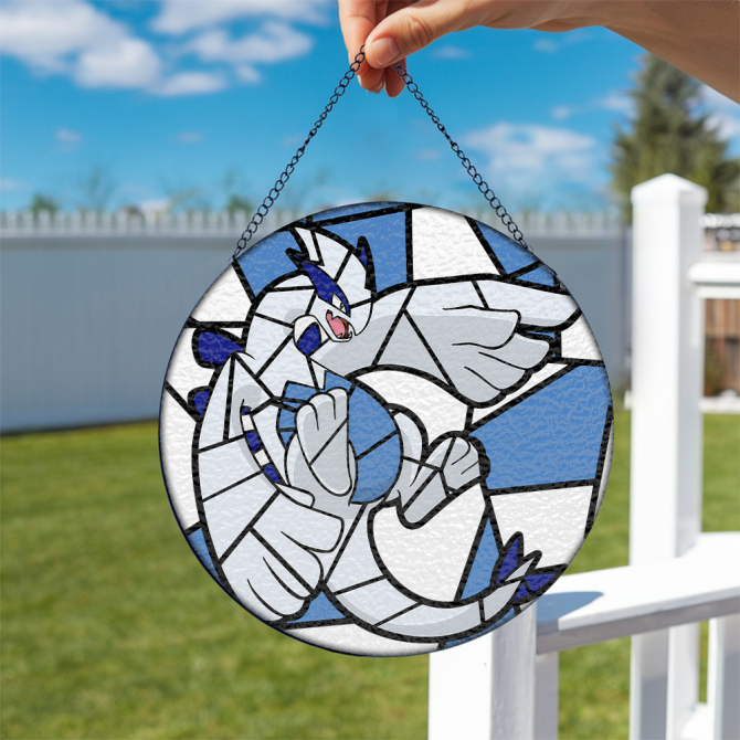 Stunning Stained Glass Style Bird Suncatcher - Elegant Window Art Decor - Image 2