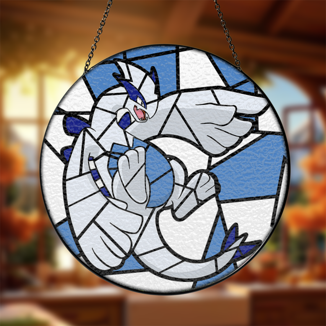Stunning Stained Glass Style Bird Suncatcher - Elegant Window Art Decor