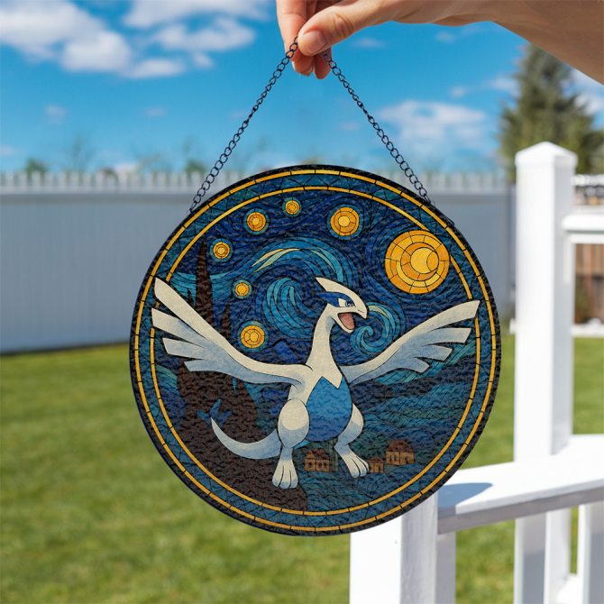 Stunning Fantasy Dragon Stained Glass Art - Unique Hanging Home Decor - Image 2