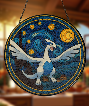 Stunning Fantasy Dragon Stained Glass Art - Unique Hanging Home Decor