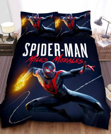 Spider-Man Miles Morales Bedding Set - Superhero Twin/Full/Queen Duvet Cover & Pillowcase
