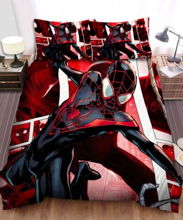 Ultimate Spider-Man Bedding Set - Bold Red & Black Design For Kids & Teens - Twin/Full Sizes