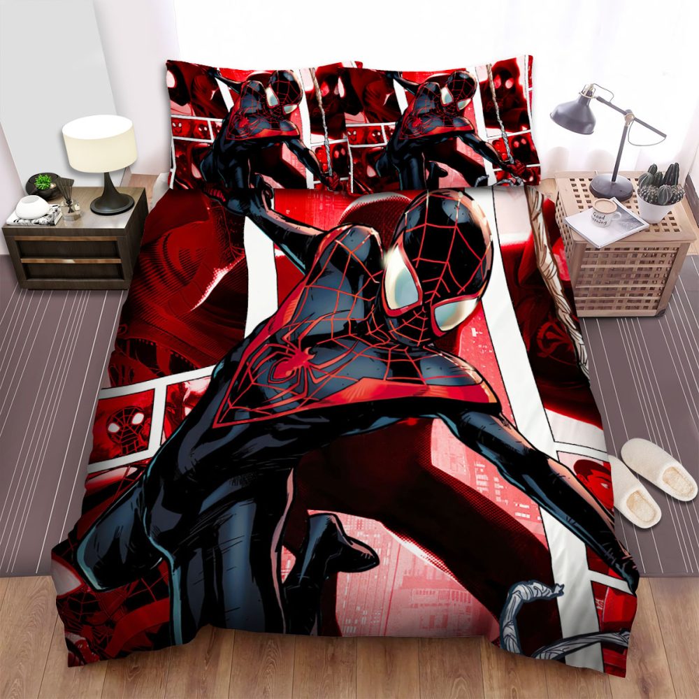Ultimate Spider-Man Bedding Set - Bold Red & Black Design For Kids & Teens - Twin/Full Sizes