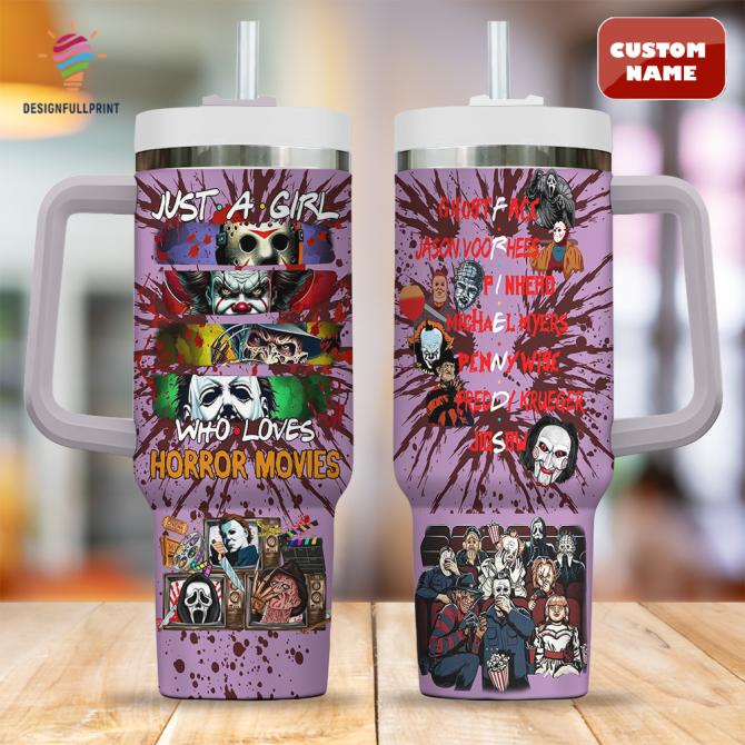 Custom Horror Movie Fan Tumbler - Unique Gift For Horror Lovers - Personalize Your Own Design!