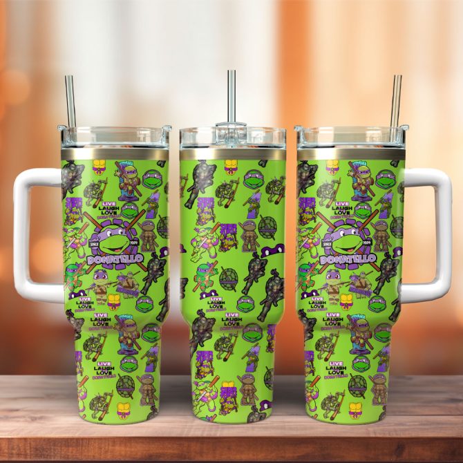 Fun Cartoon Patterned Tumbler With Handle & Straw - Perfect For Kids & Fans!