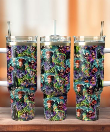 Colorful Halloween-Themed Stainless Steel Tumbler With Straw - 20Oz Insulated Travel Mug