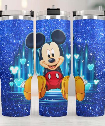 Magical Mickey Mouse Glitter Tumbler – Stainless Steel, Insulated, 20Oz Travel Mug For Disney Fans