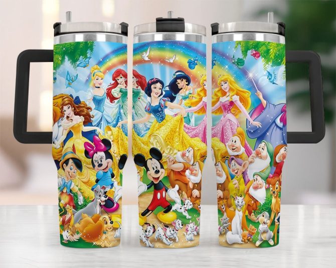 Disney Magic Mug With Princesses & Characters – Colorful Travel Tumbler For Kids & Fans