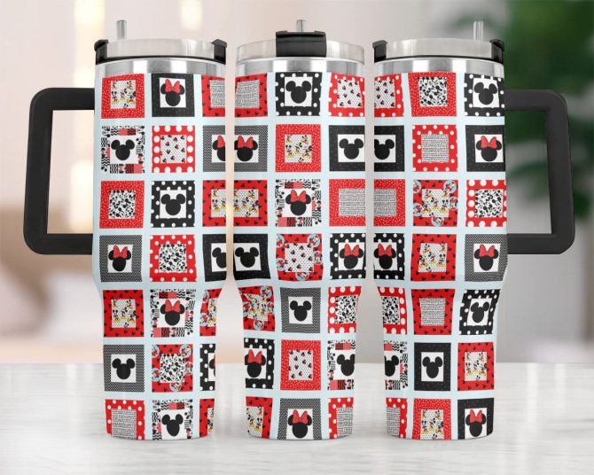 Disney-Inspired Travel Mug - Cute Pattern, Insulated Stainless Steel Tumbler, 20Oz