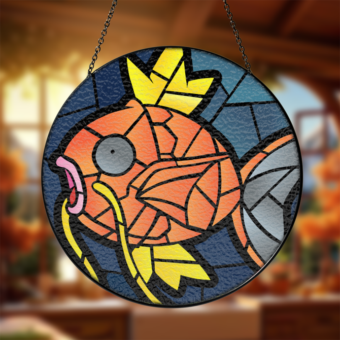 Vibrant Stained Glass Fish Suncatcher – Handcrafted Window Art For Home Decor - Image 3
