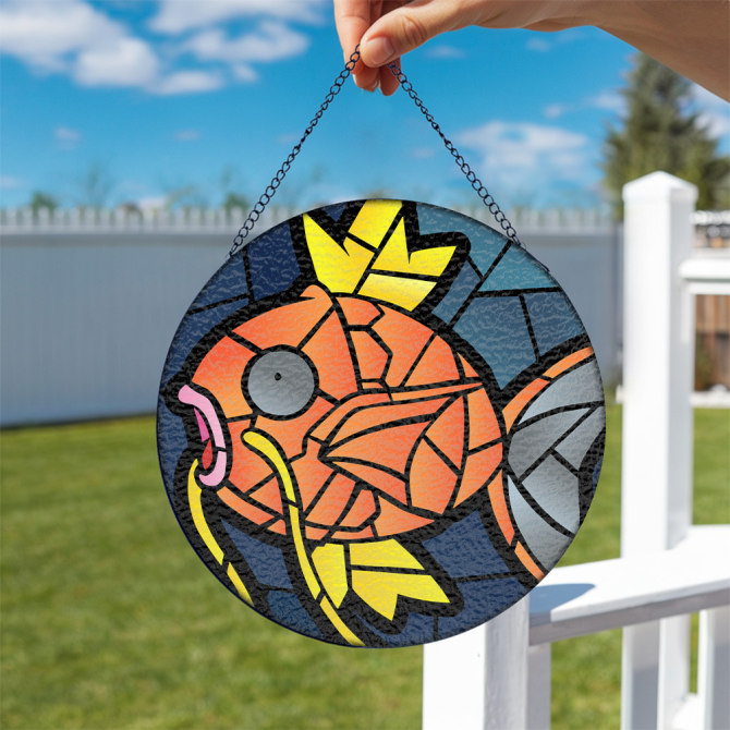 Vibrant Stained Glass Fish Suncatcher – Handcrafted Window Art For Home Decor - Image 4