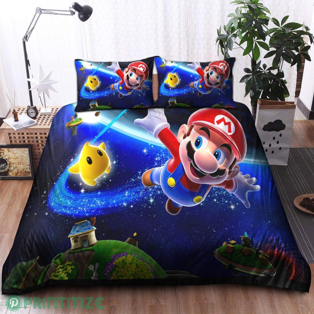 Super Mario Galaxy Bedding Set – Cozy Gamer'S Paradise For Kids & Adults