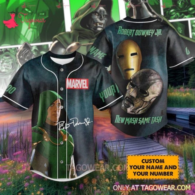 Custom Marvel Baseball Jersey - Personalized Name & Number, Unique Hero Design