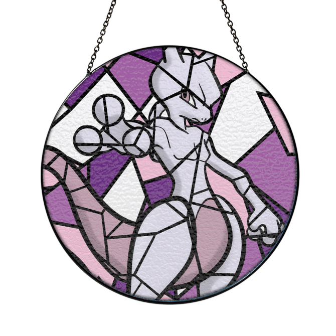 Unique Purple Stained Glass Suncatcher - Decorative Hanging Art For Home & Garden - Image 5