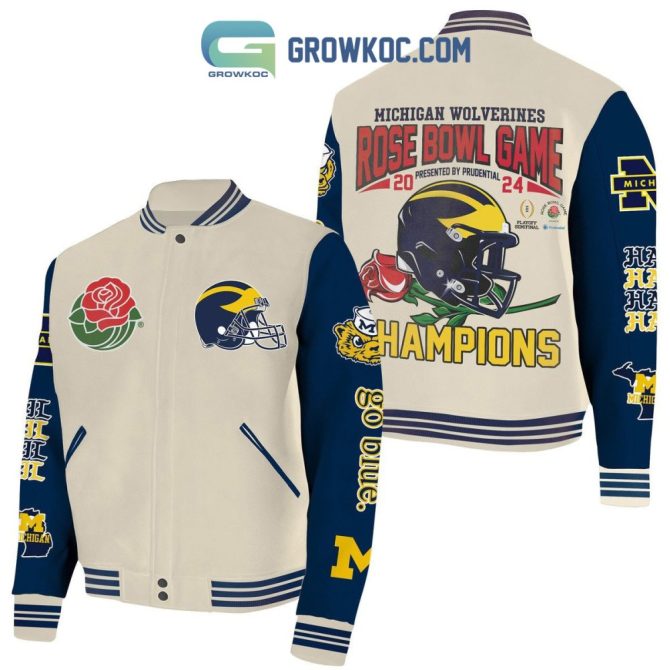 2024 Michigan Wolverines Rose Bowl Champions Varsity Jacket - Limited Edition Apparel