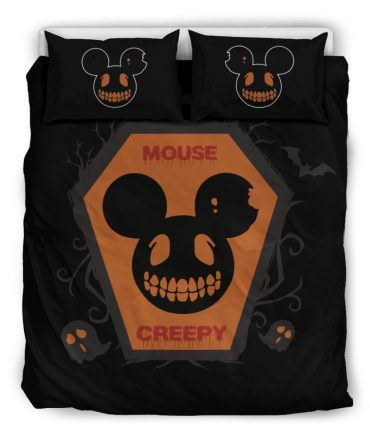 Spooky Mouse Halloween Bedding Set - Creepy Comforter & Pillowcases For Kids & Adults
