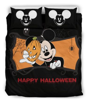 Spooky Mickey Halloween Bedding Set - Cozy, Fun, And Perfect For Kids' Rooms!