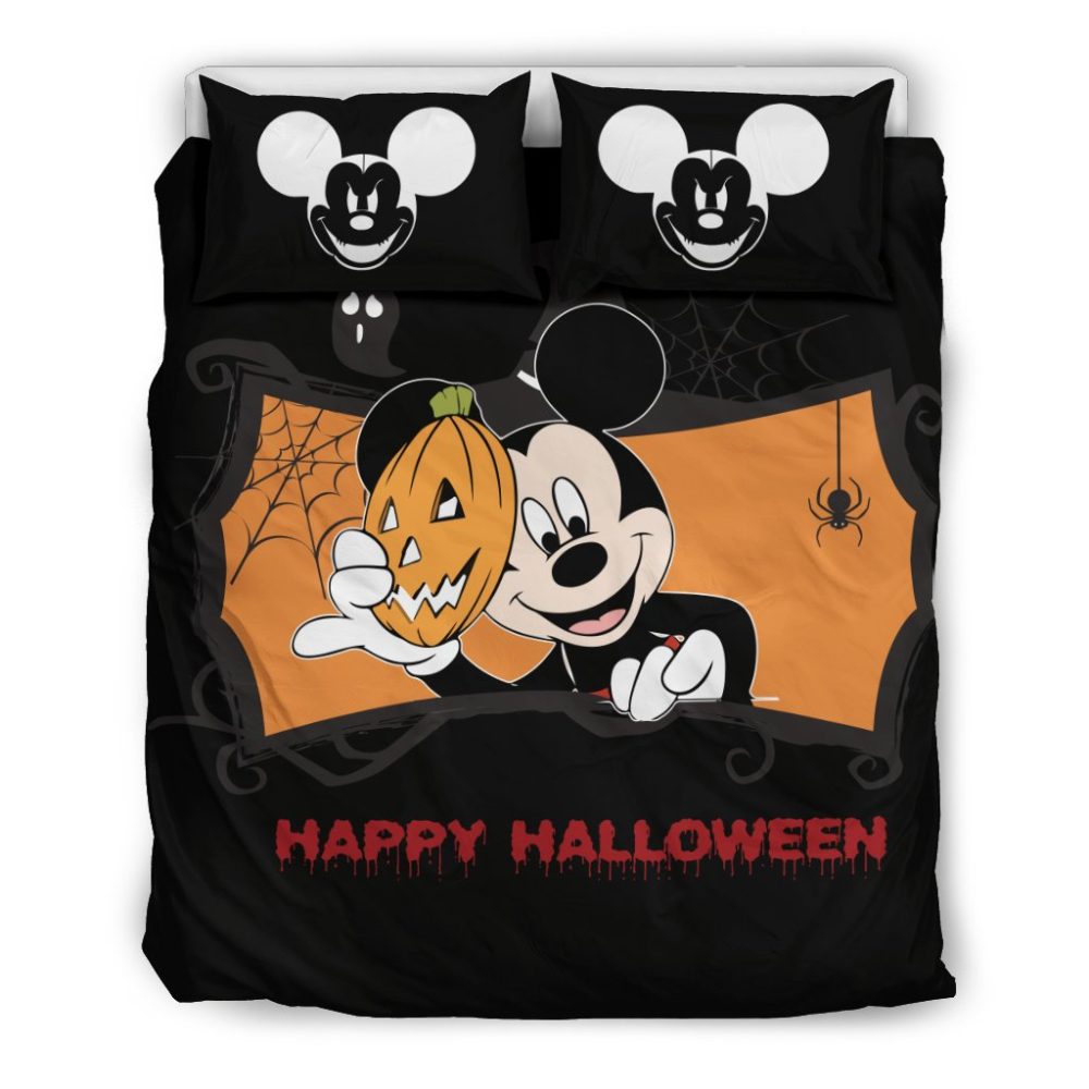 Spooky Mickey Halloween Bedding Set - Cozy, Fun, And Perfect For Kids' Rooms!