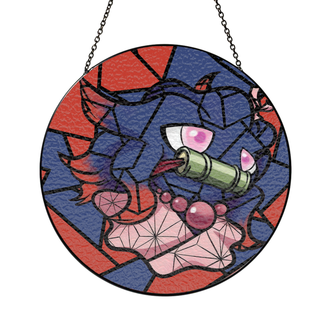 Vibrant Stained Glass Wolf Suncatcher - Unique Handmade Window Art Decor - Image 3