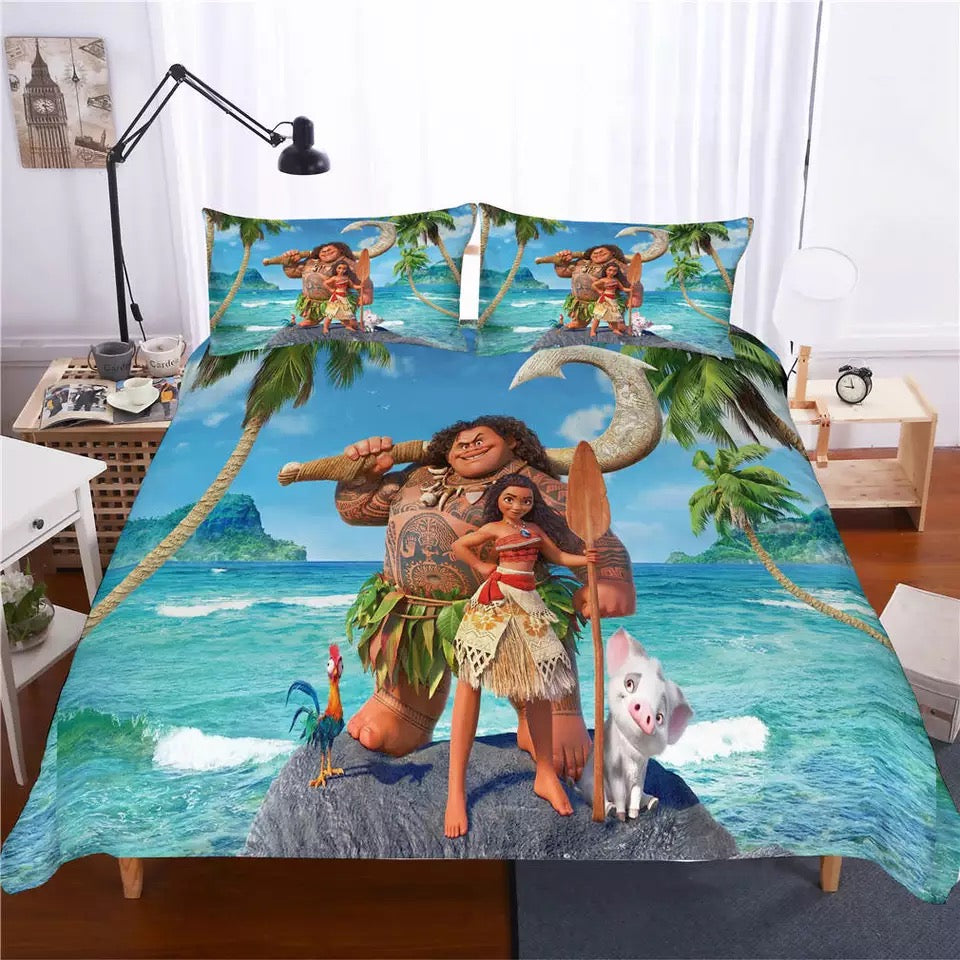 Kids' Tropical Adventure Bedding Set - Double Bed - Soft & Cozy - Vibrant Ocean Design