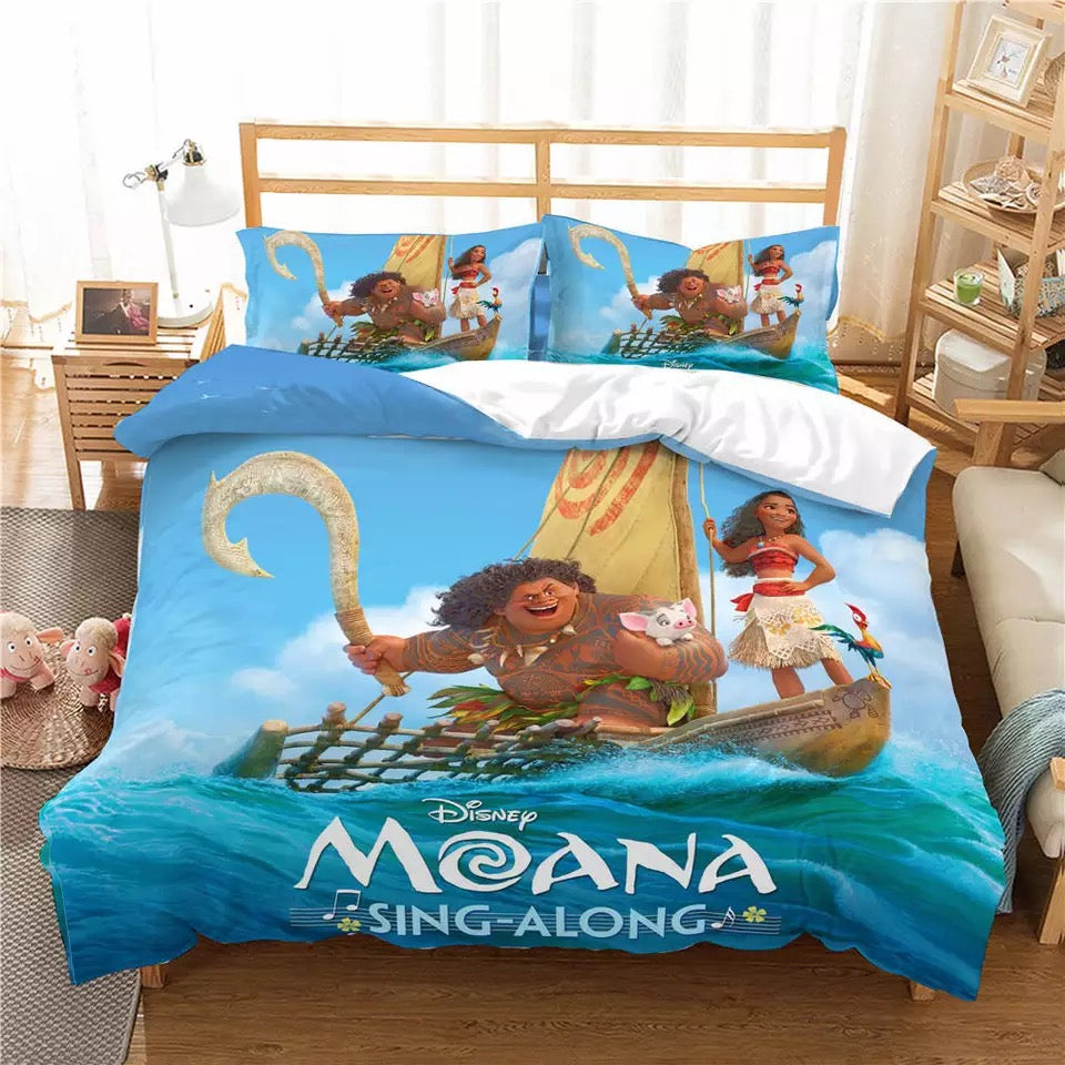 Disney Moana Sing-Along Bedding Set - Kids' Comforter & Pillowcase - Vibrant & Cozy
