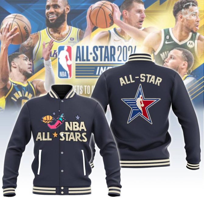 Nba All-Star 2024 Jacket - Premium Varsity Style With Iconic Logo