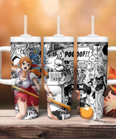 Anime-Inspired Travel Mug With Handle & Straw - Vibrant Graphic Design, 24Oz