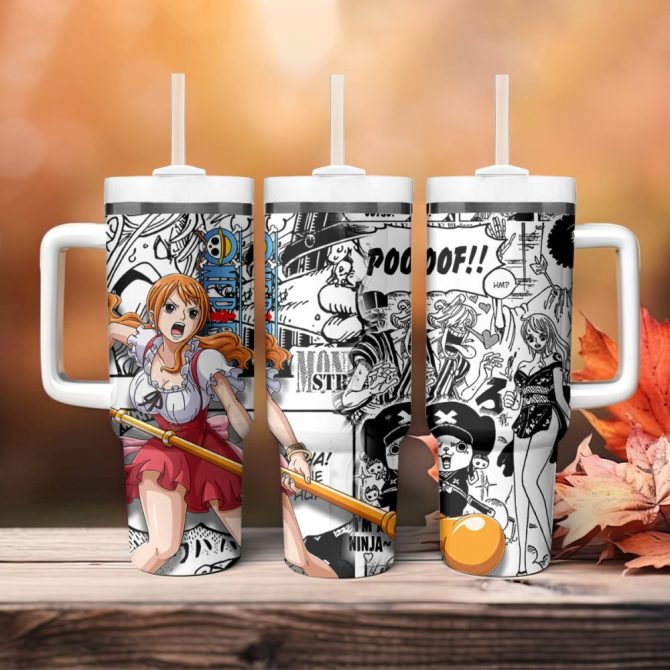 Anime-Inspired Travel Mug With Handle & Straw - Vibrant Graphic Design, 24Oz
