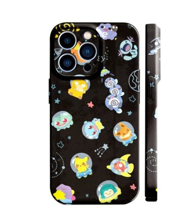 Pokémon Vibrant Cartoon Galaxy Phone Case - Shockproof, Slim Fit, Fun Design For Iphone 12/13/14 Pro Max
