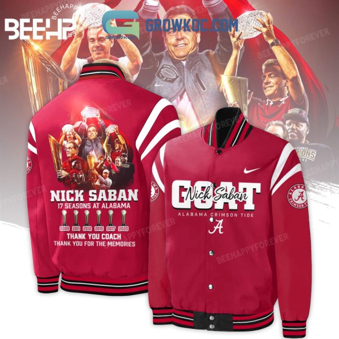 Nick Saban Alabama Crimson Tide Jacket - Celebrate 17 Seasons Of Greatness!