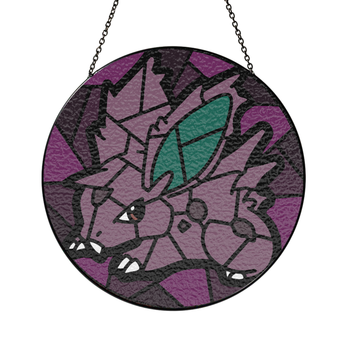 Stained Glass Style Purple Creature Suncatcher - Unique Decorative Hanging Art For Windows - Image 5