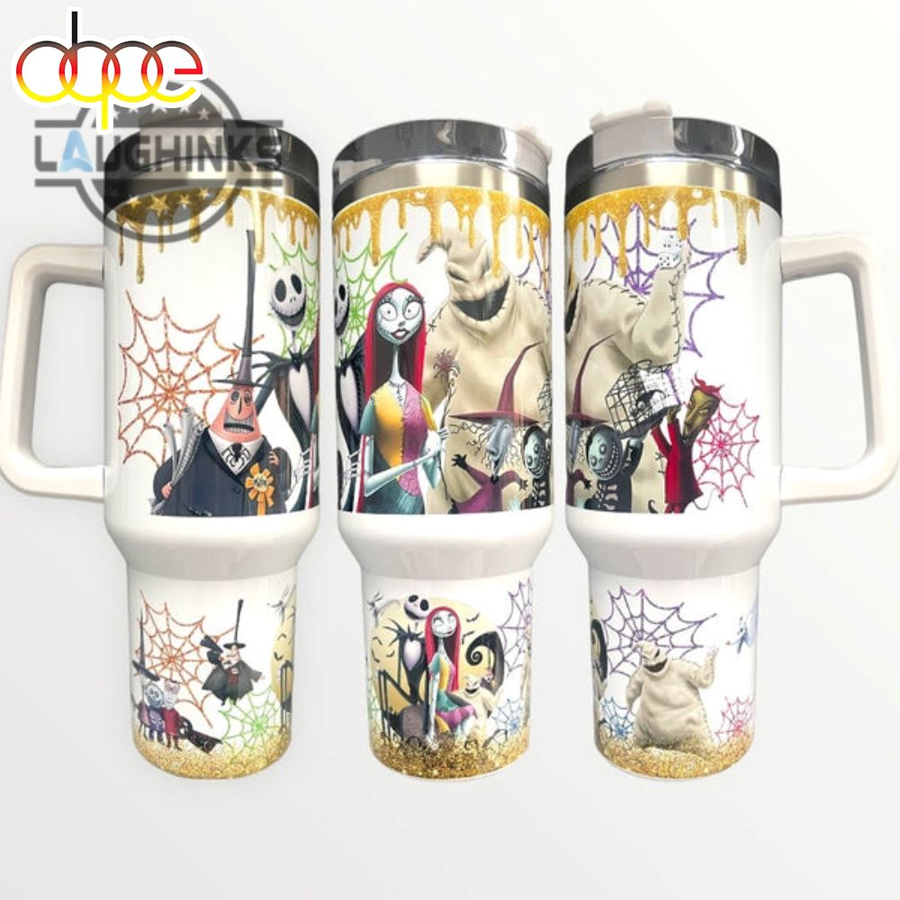 Nightmare Before Christmas Travel Mug - Double Wall Insulated, 14Oz, Spill-Proof Lid