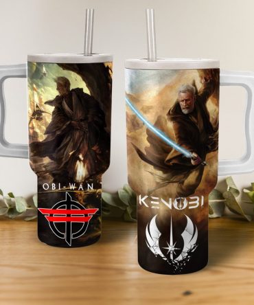 Epic Obi-Wan Kenobi Insulated Tumbler With Straw - 20Oz Travel Mug For Star Wars Fans