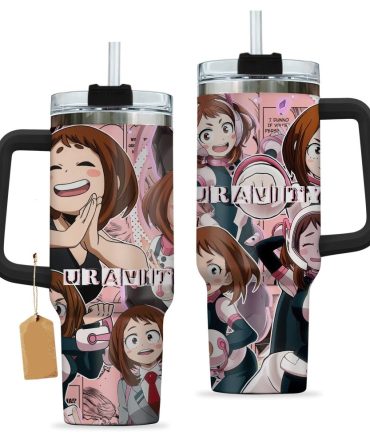 Anime Character Tumbler With Handle & Straw - 20Oz Stainless Steel Travel Mug