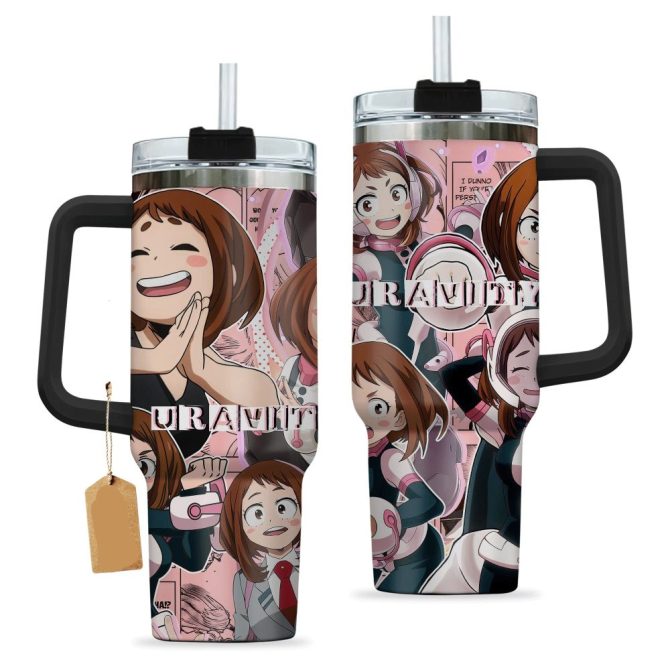 Anime Character Tumbler With Handle & Straw - 20Oz Stainless Steel Travel Mug