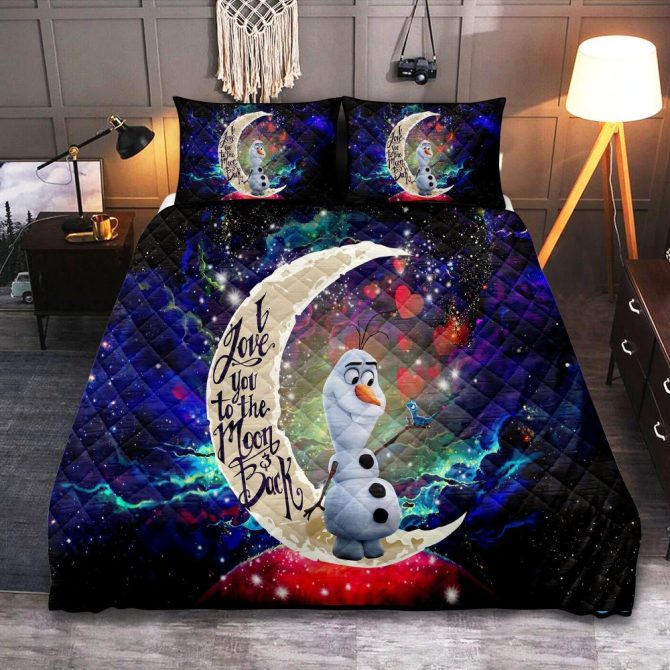 Cozy Cartoon Character Quilt Set - 'Love You To The Moon' Design For Kids' Bedroom
