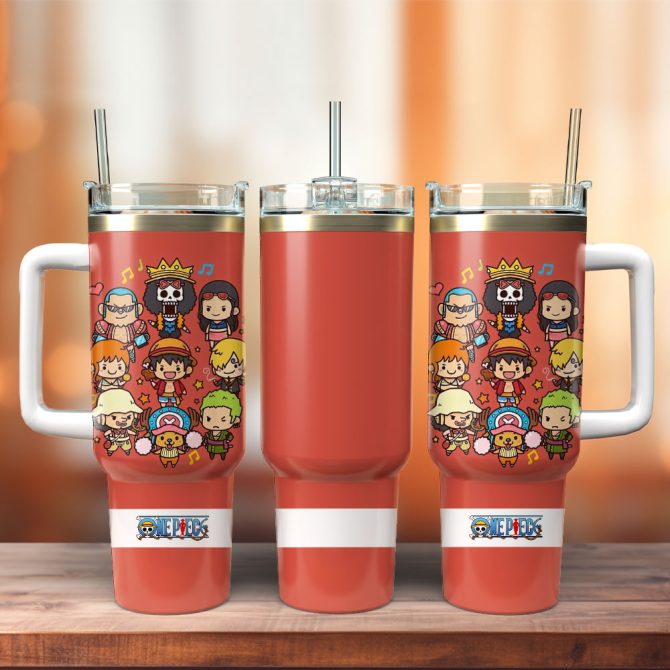 Anime Character Insulated Travel Mug With Handle - Double Wall Vacuum Cup, 20Oz Leak-Proof Tumbler With Straw