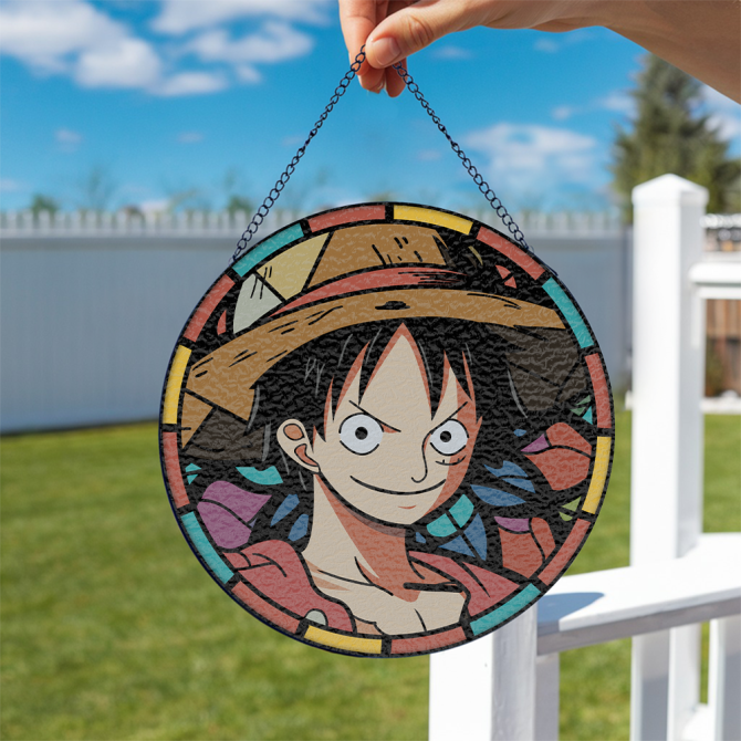 Vibrant Anime Stained Glass Sun Catcher - Perfect Home Decor For Fans - Image 2
