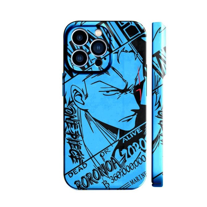 Stylish Blue Anime Phone Case For Iphone 13 Pro - Durable, Shockproof Design!