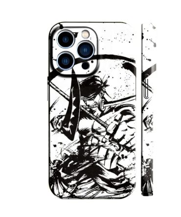 Dynamic Samurai Art Iphone Case - Bold Black & White Design For Stylish Protection