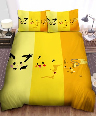 Bright Pikachu Bedding Set – Soft Yellow Comforter & Pillowcases For Kids & Fans