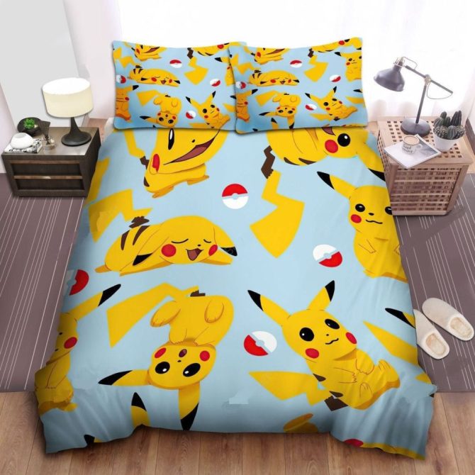 Cozy Pikachu Bedding Set - Cute Pokémon Design For Kids & Fans - Soft & Vibrant!