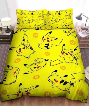 Cozy Pikachu Bedding Set - Twin Size, Soft & Vibrant For Pokémon Fans!