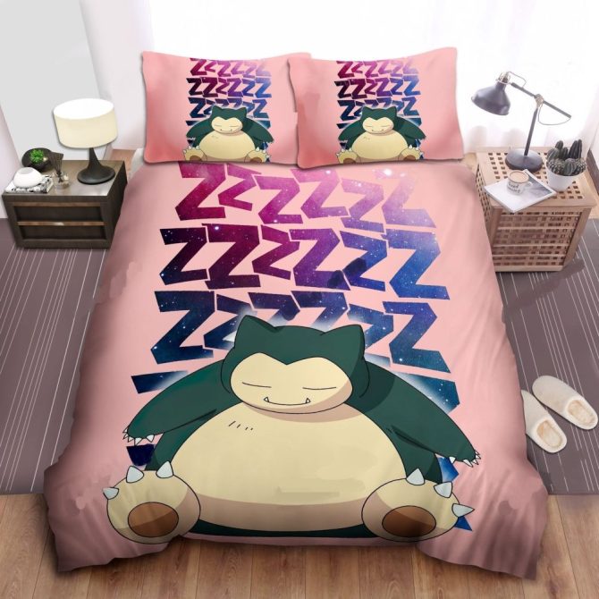 Cozy Cartoon Snorlax Bedding Set - Twin/Queen/King Size - Soft & Comfy Sleep Essentials