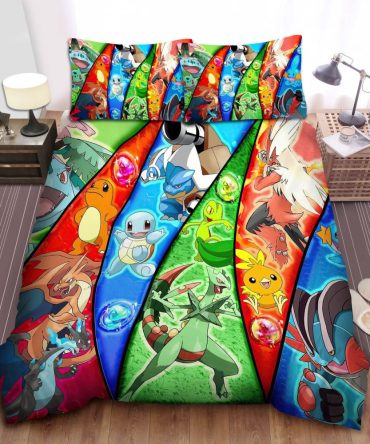 Vibrant Cartoon-Themed Bedding Set - Cozy Comfort For Kids & Fans