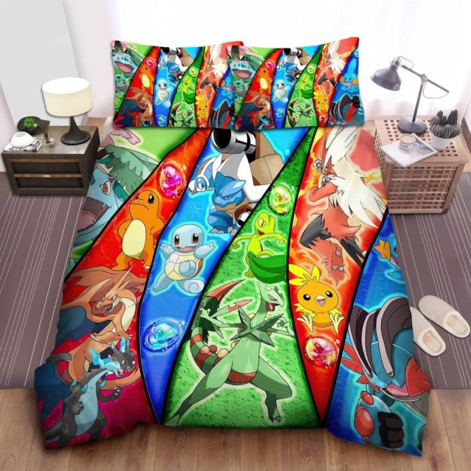 Vibrant Cartoon-Themed Bedding Set - Cozy Comfort For Kids & Fans