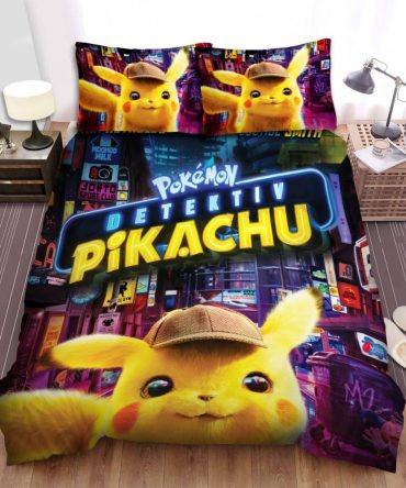Pokémon Detective Pikachu Bedding Set – Cozy Twin/Full/Queen Duvet Cover For Kids & Fans