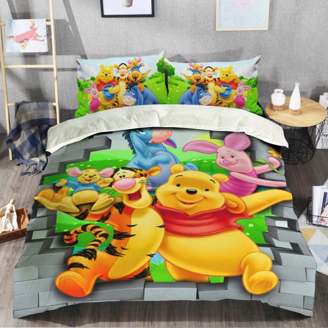 Cozy Cartoon Friends Bedding Set - Twin/Full, Soft Microfiber, Kids Room Decor - Image 2