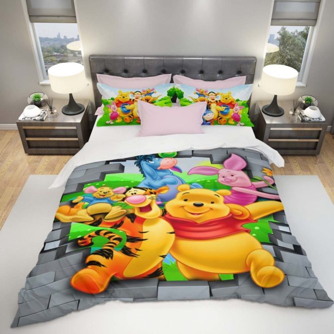 Cozy Cartoon Friends Bedding Set - Twin/Full, Soft Microfiber, Kids Room Decor - Image 3